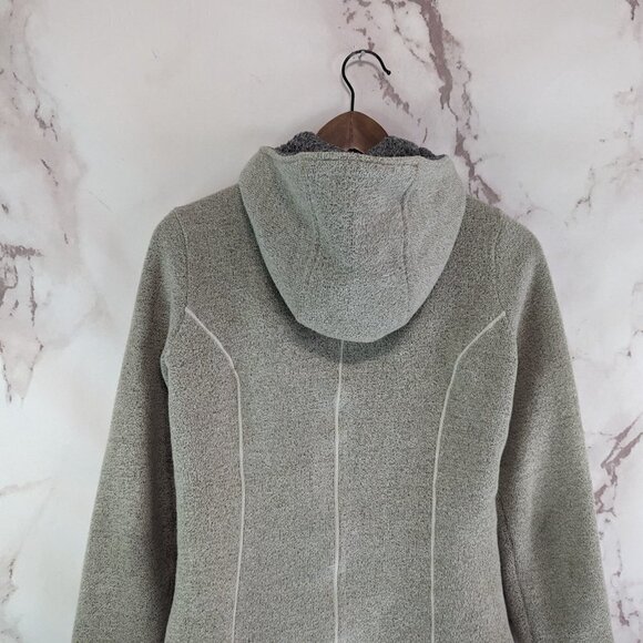 Kuhl Jacket Women XS Gray Sweater Fleece Full Zip Alf Stella Teddy Sherpa Hood - Picture 6 of 13